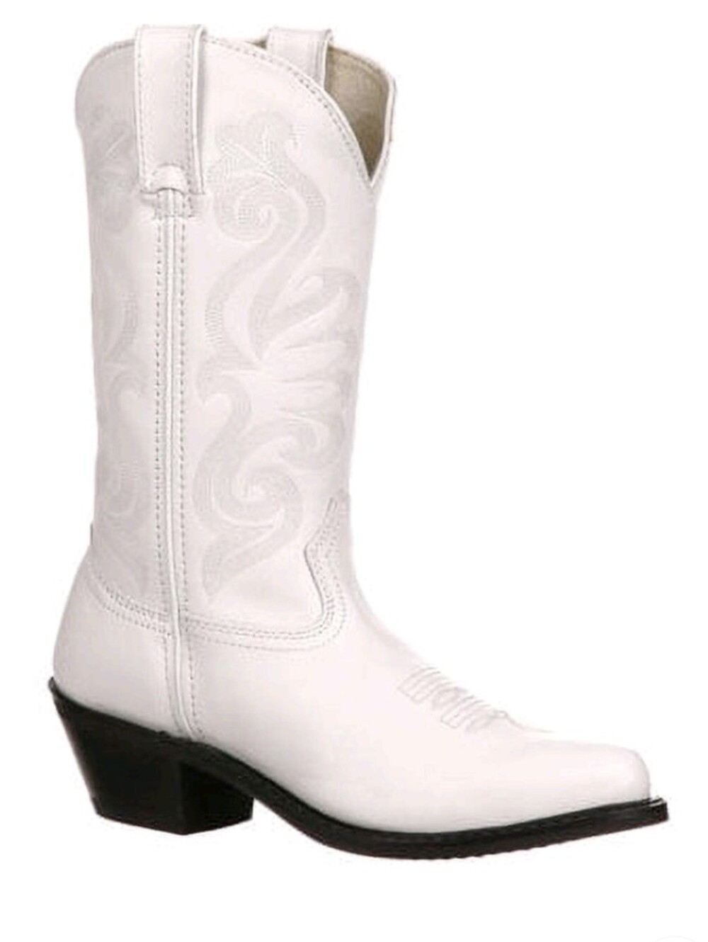 Durango Cowgirl Western Leather 11" Boots Size 8.5M Porcelain White RD4111 GUC